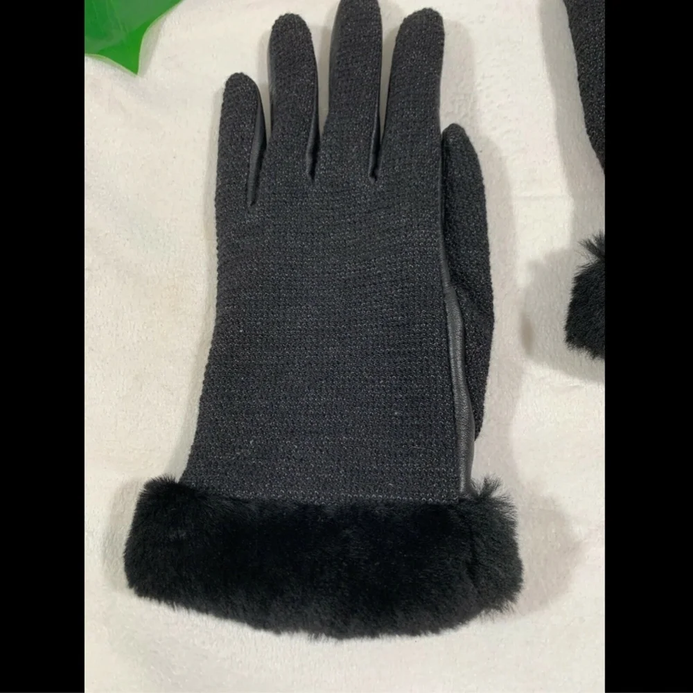 NEW $75 UGG Shorty Smart Fabric Faux‎ Fur Sheepskin Shearling Gloves Medium